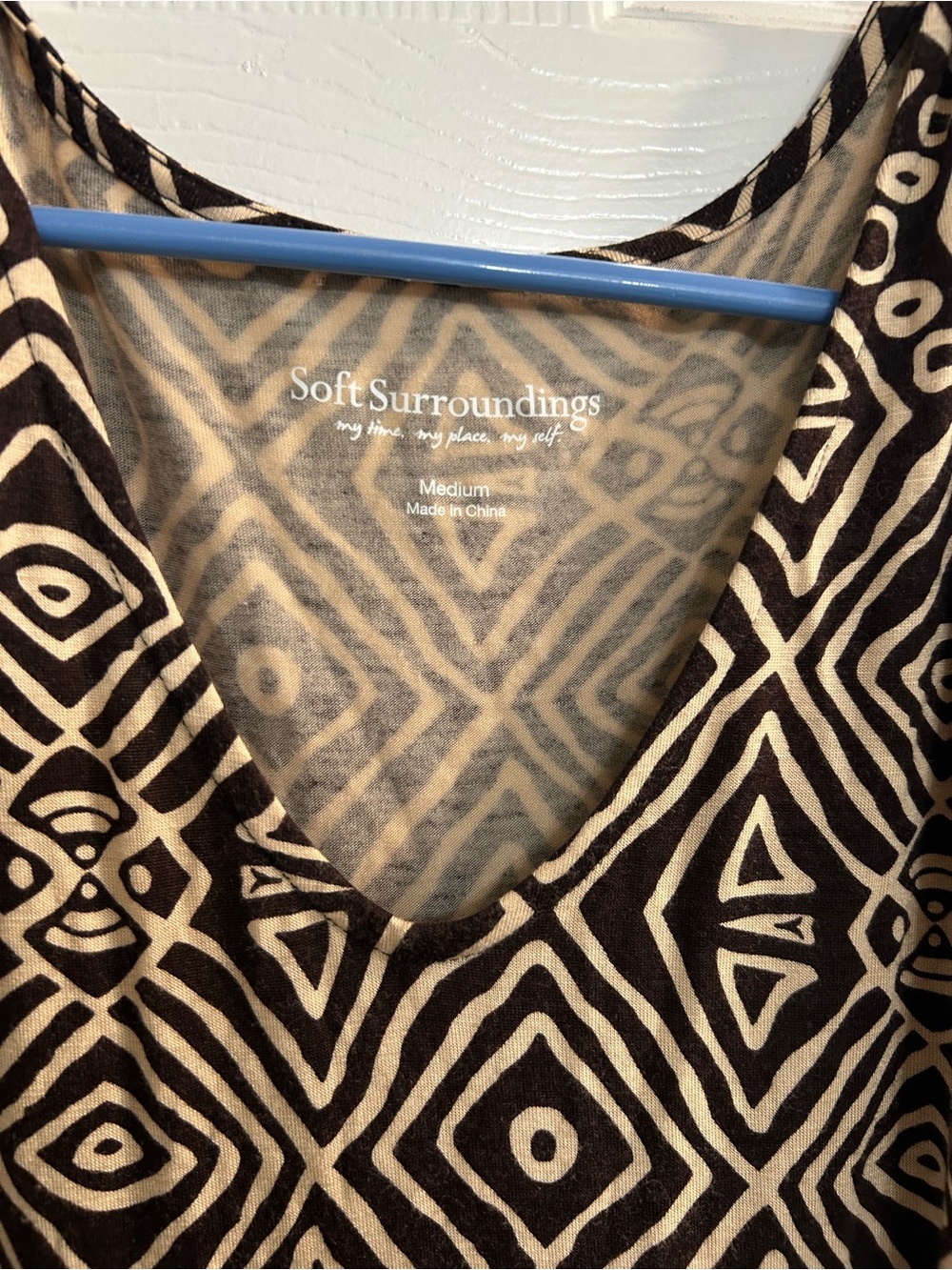 Soft Surroundings Tulum Maxi Dress M Tank Stretch Aztec Tribal Beach Resort - Picture 2 of 7